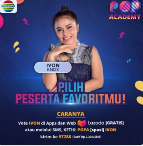 Dukung Ivon Buga Asal Ende  Dalam Ajang Akademi Pop Indosiar 2020