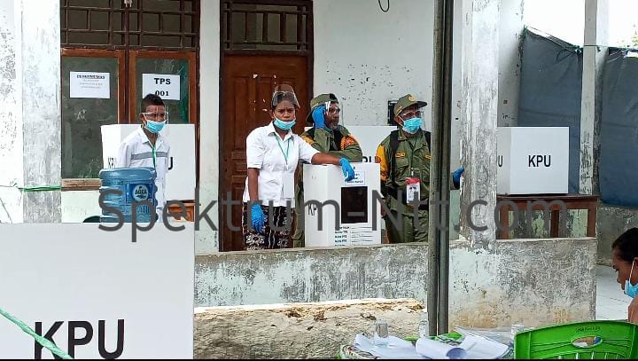 TPS 01 Desa Meotroi Malaka, Oknum Saksi  Dampingi Pemilih Pemula Di Dalam Bilik Suara. Ada Apa? 