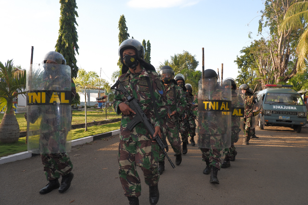 Lanal Maumere Melaksanakan Uji Trampil P1 dan P2 Komando Latihan Kormada II