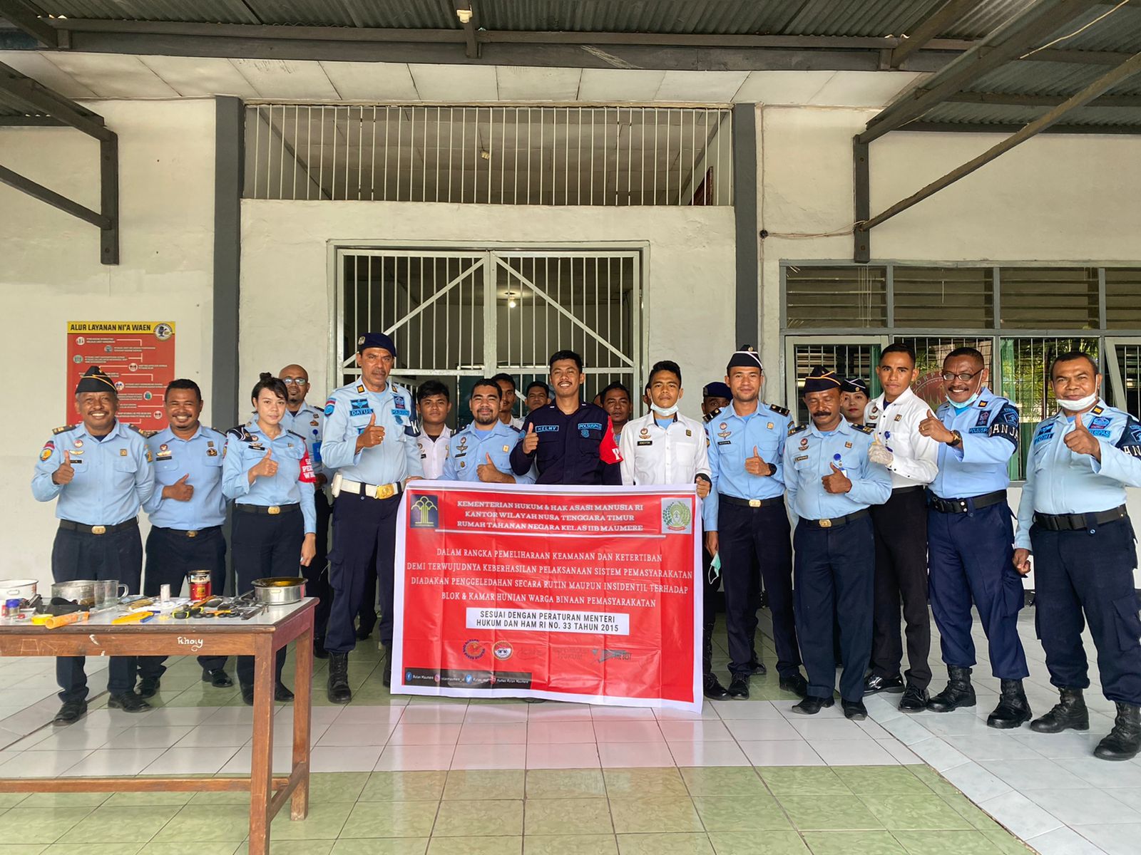 Menjelang NATARU, Petugas Lapas Kelas II B Maumere Lakukan Razia dan Temukan Barang Berbahaya