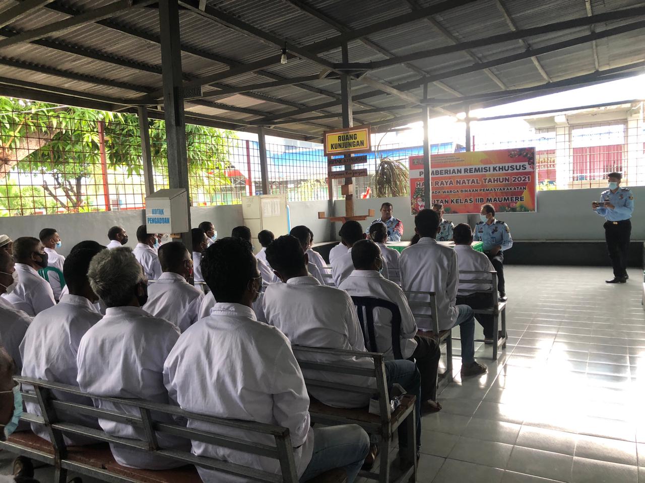 Puluhan Warga Binaan Rutan Maumere Dapat Remisi Hari Raya Natal 2021