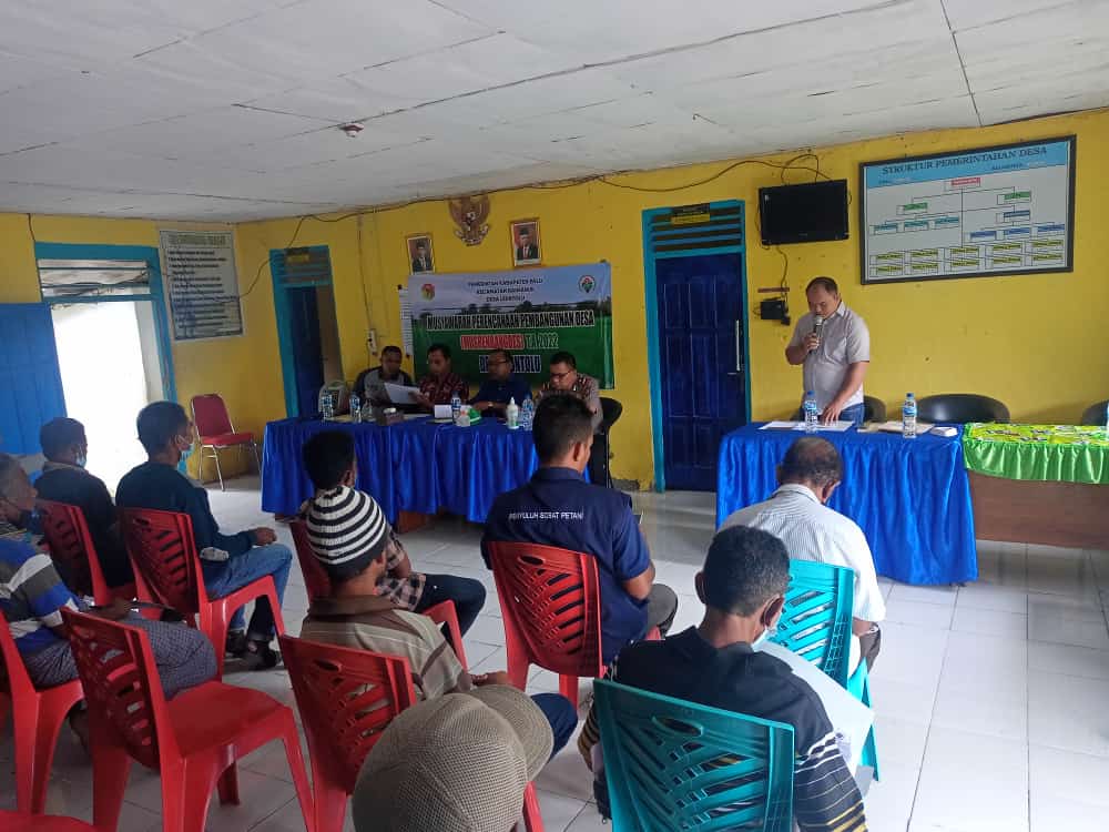 PemDes Leuntolu Didampingi Camat Raimanuk, Kapolsek Dan Perwakilan Dinas PMD Gelar MusRemBangDes