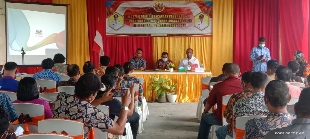 5 Bidang Penting Dalam Musrenbang RKPD Tahun Anggaran 2023 Kecamatan Wewaria 