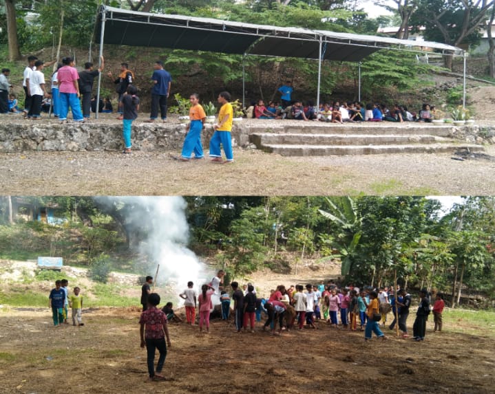 THS-THM Ranting Nurobo Mengisi Kegiatan EAB, Dengan Melakukan Baksos di Lingkungan Gereja 