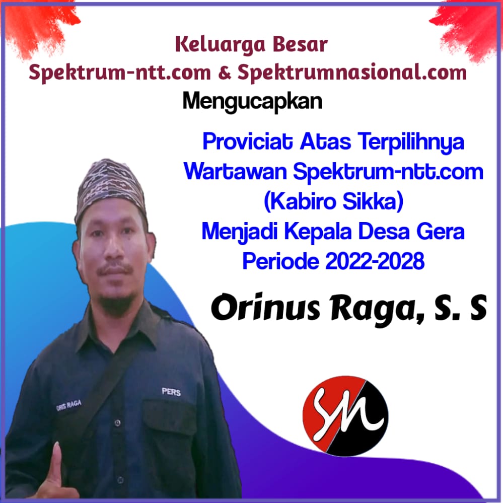 Wartawan Spektrum-ntt.com Orinus Raga Menang PilKades Desa Gera. Simak selengkapnya