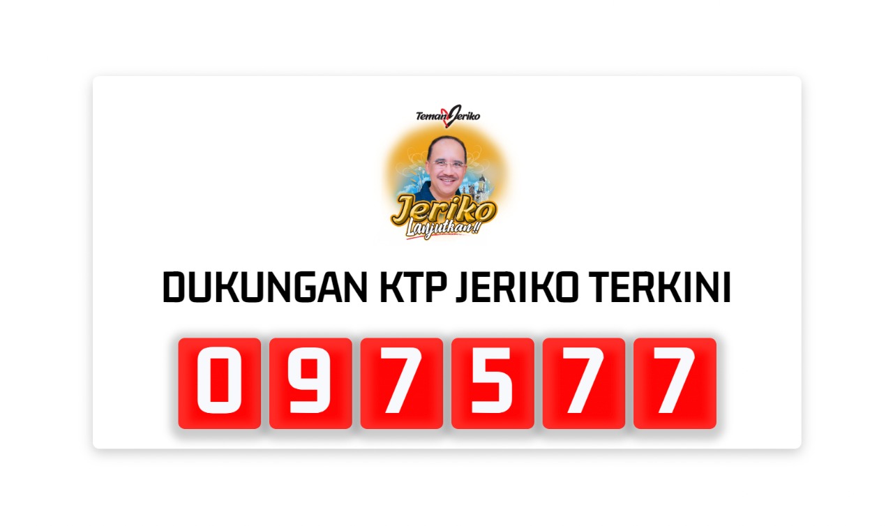 2.500 KTP Lagi Dukungan untuk Jeriko Genap 100.000