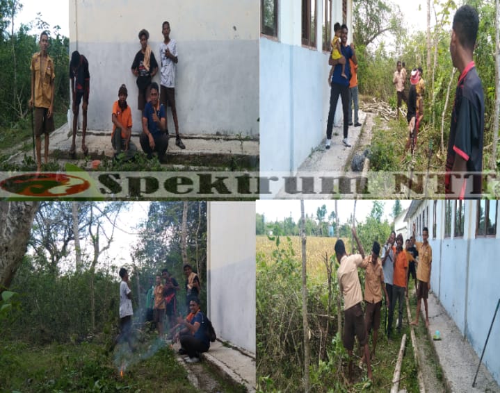 Masyarakat Lembaga SMPN Rinbesihat Gelar BAKSOS Dan EKRAF Guna Memelihara Lingkungan Sekolah.