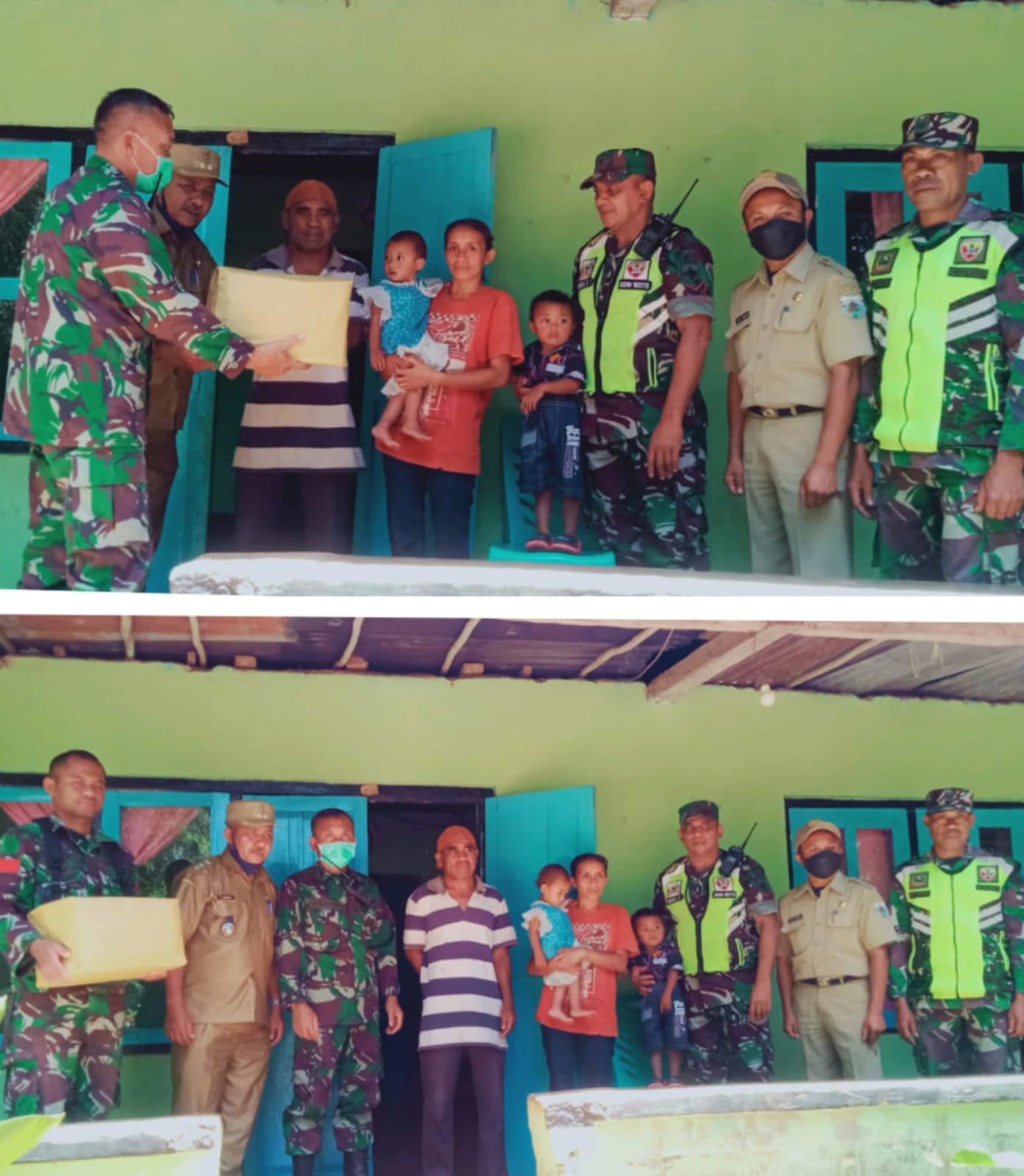 Cegah Resiko Stunting, Danramil 1621-01/Kota Soe Beri Bantuan Gizi Bagi Anak Asuh