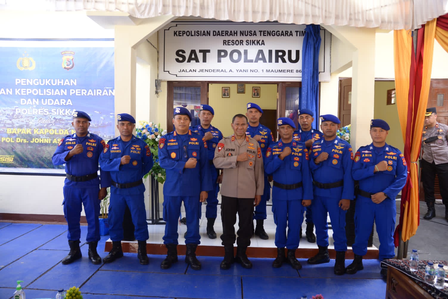 Kukuhkan Satpolairud Polres Sikka, Kapolda NTT: Berikan Pelayanan Terbaik Kepada Masyarakat Perairan