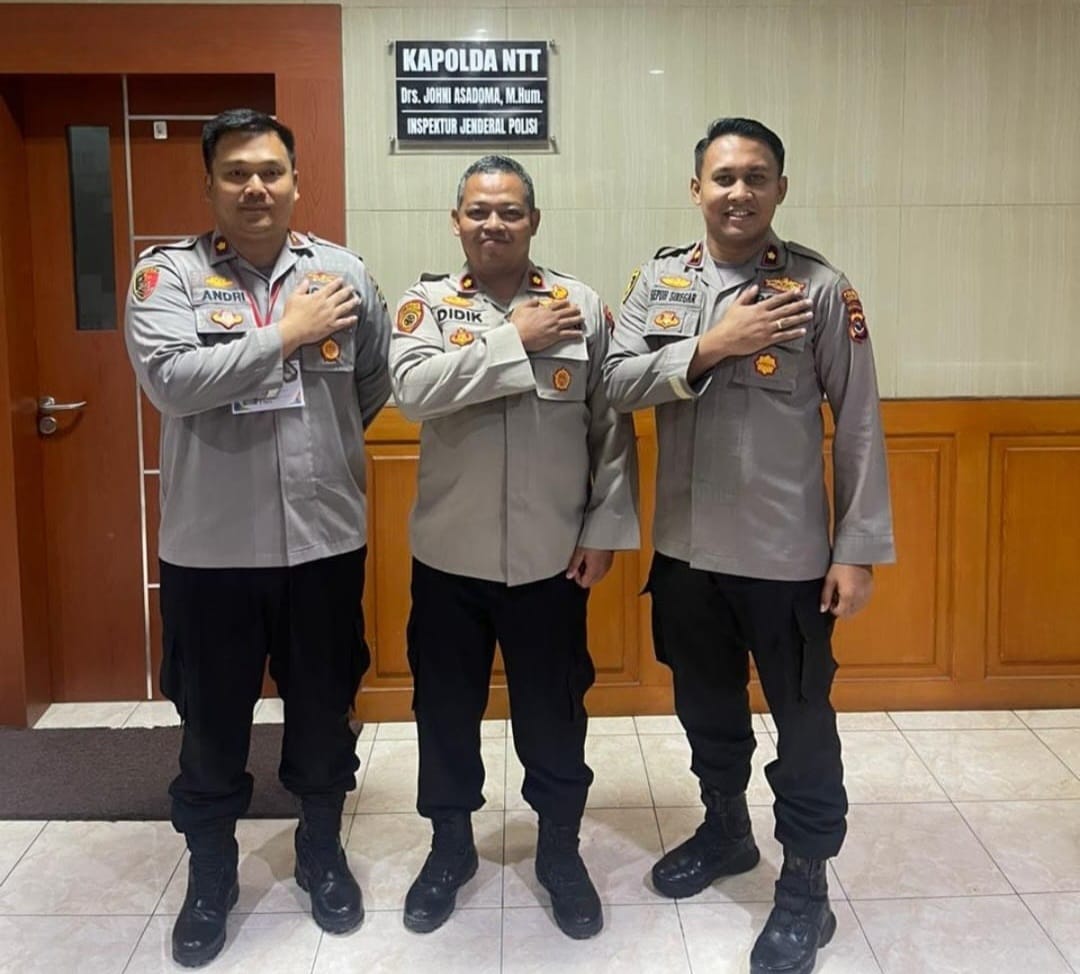 Tiga Perwira Menengah Polda NTT Lulus Sespimmen Dikreg  