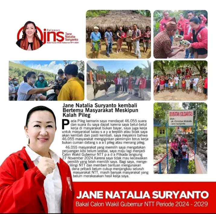 Tekad Melayani, Jane Natalia Suryanto Dapat Dukungan Untuk Maju Sebagai Cawagub NTT