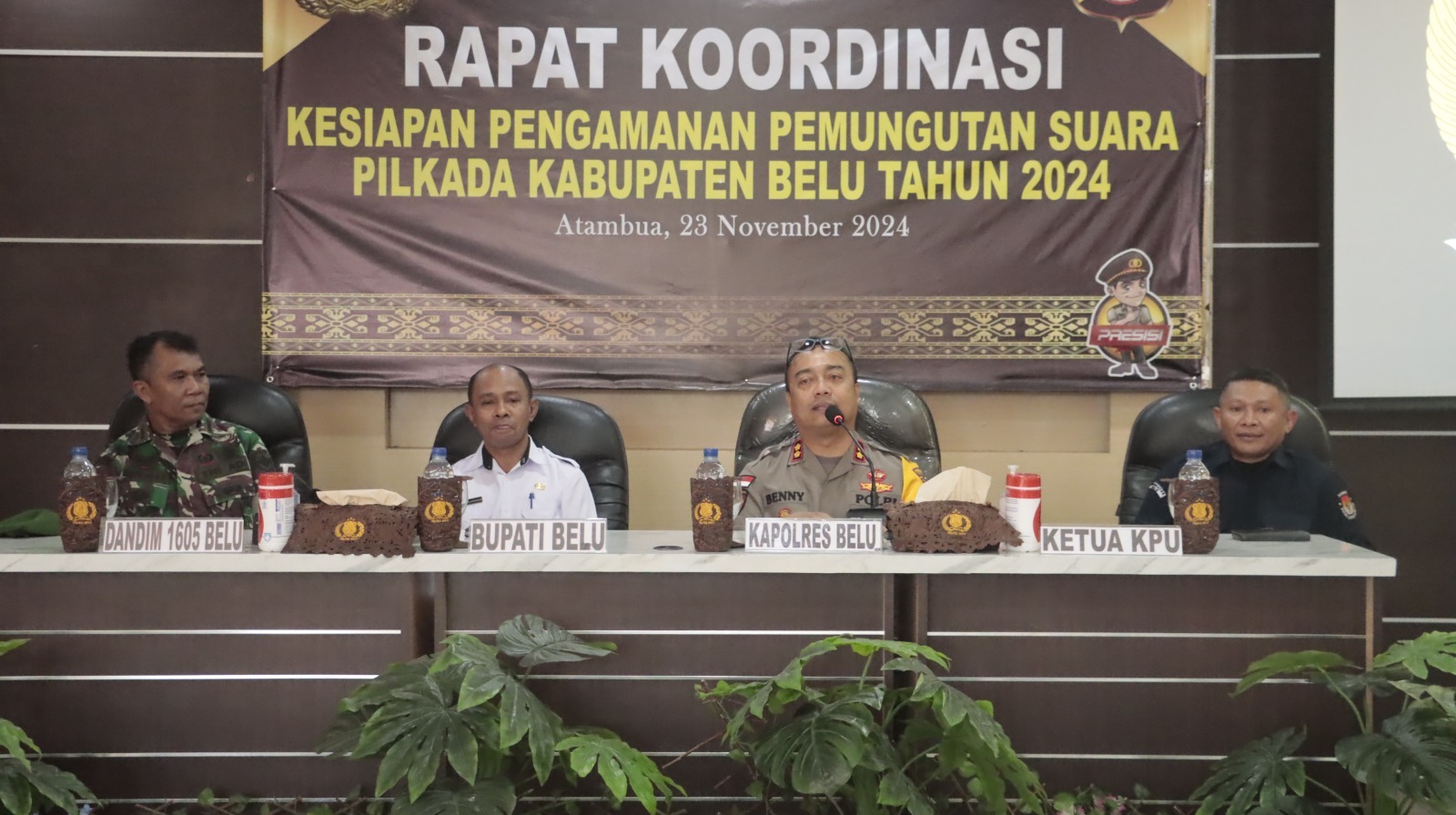 H-4 Jelang Pilkada, AKBP Benny Arief Pimpin Rakor Bersama Instansi Terkait