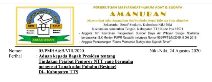 Masalah Tanah Besipae, Pihak Raja Amanuban Beberkan 9 Poin Penting