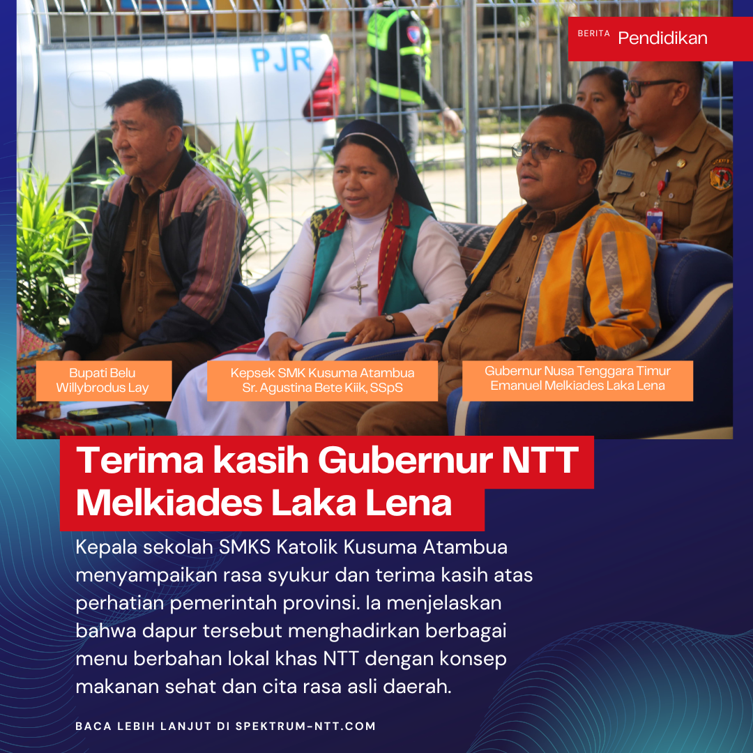 Kepsek SMK Kusuma Atambua: Terima Kasih Gubernur NTT 