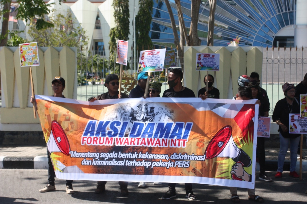 Forum Wartawan NTT Lakukan Aksi Damai, Ini Isi Tuntutannya