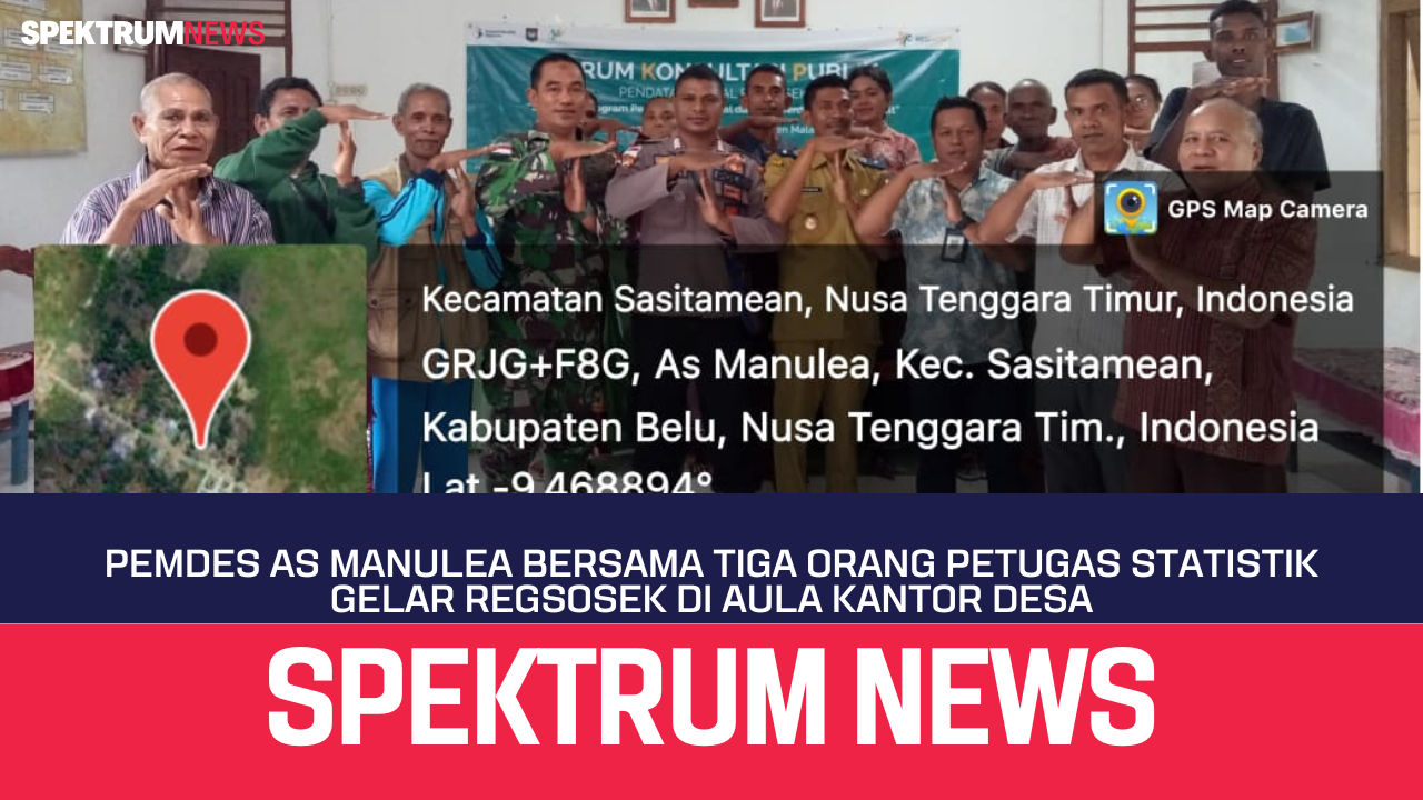 Pemdes As Manulea Bersama Tiga Orang Petugas Statistik Gelar Regsosek Di Aula Kantor Desa