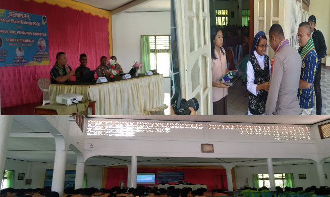 Hadiri Seminar di TasBar, Polres Belu Sosialisasikan Kamtibmas dan Kenakalan Remaja