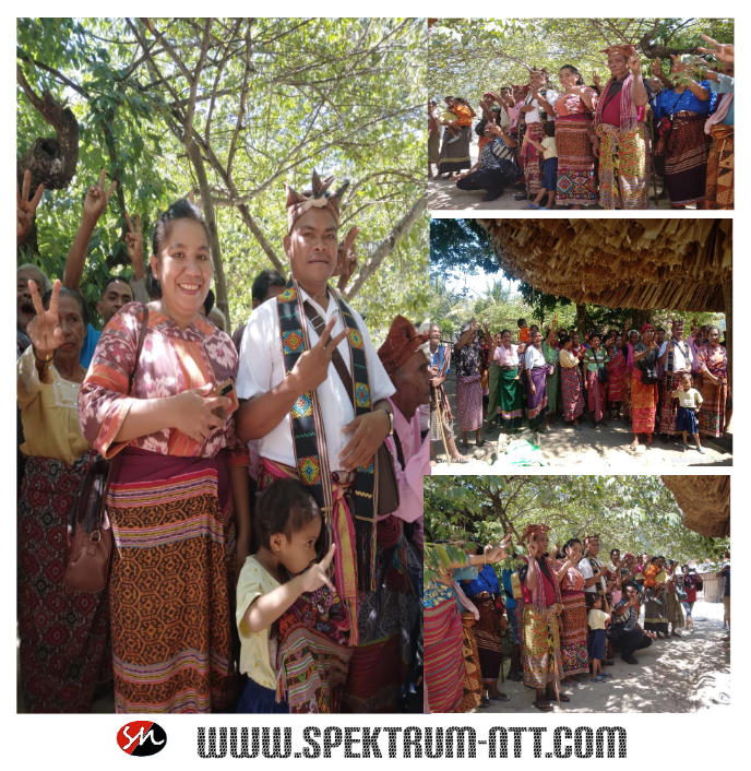 Masa Pendukung Blas Bouk Dari 6 Dusun Di Naibone, Hadiri Prosesi Pemaparan Visi Misi
