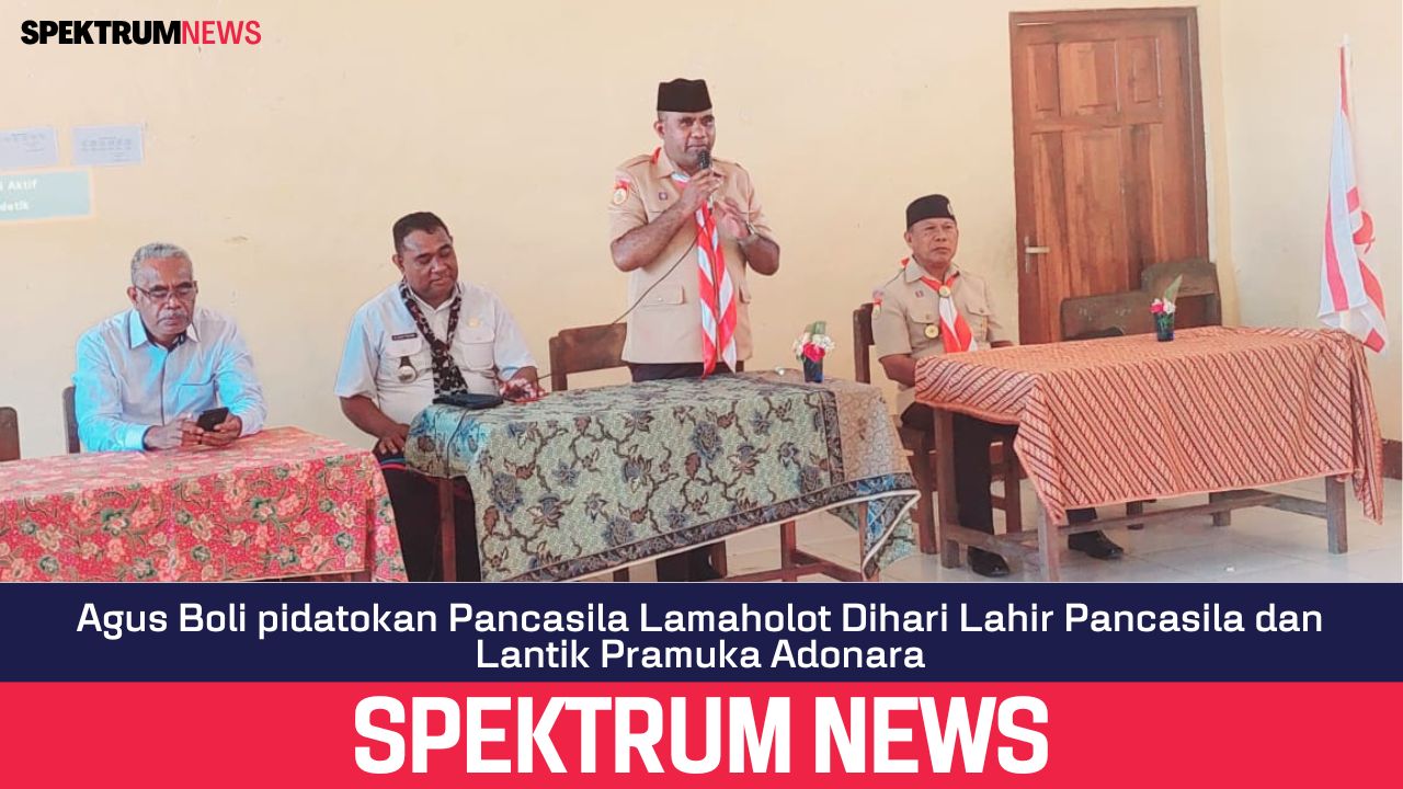 Agus Boli pidatokan Pancasila Lamaholot Dihari Lahir Pancasila dan Lantik Pramuka Adonara