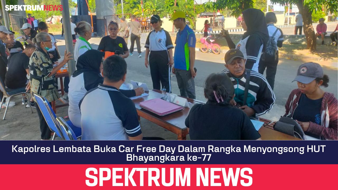 Kapolres Lembata Buka Car Free Day Dalam Rangka Menyongsong HUT Bhayangkara ke-77