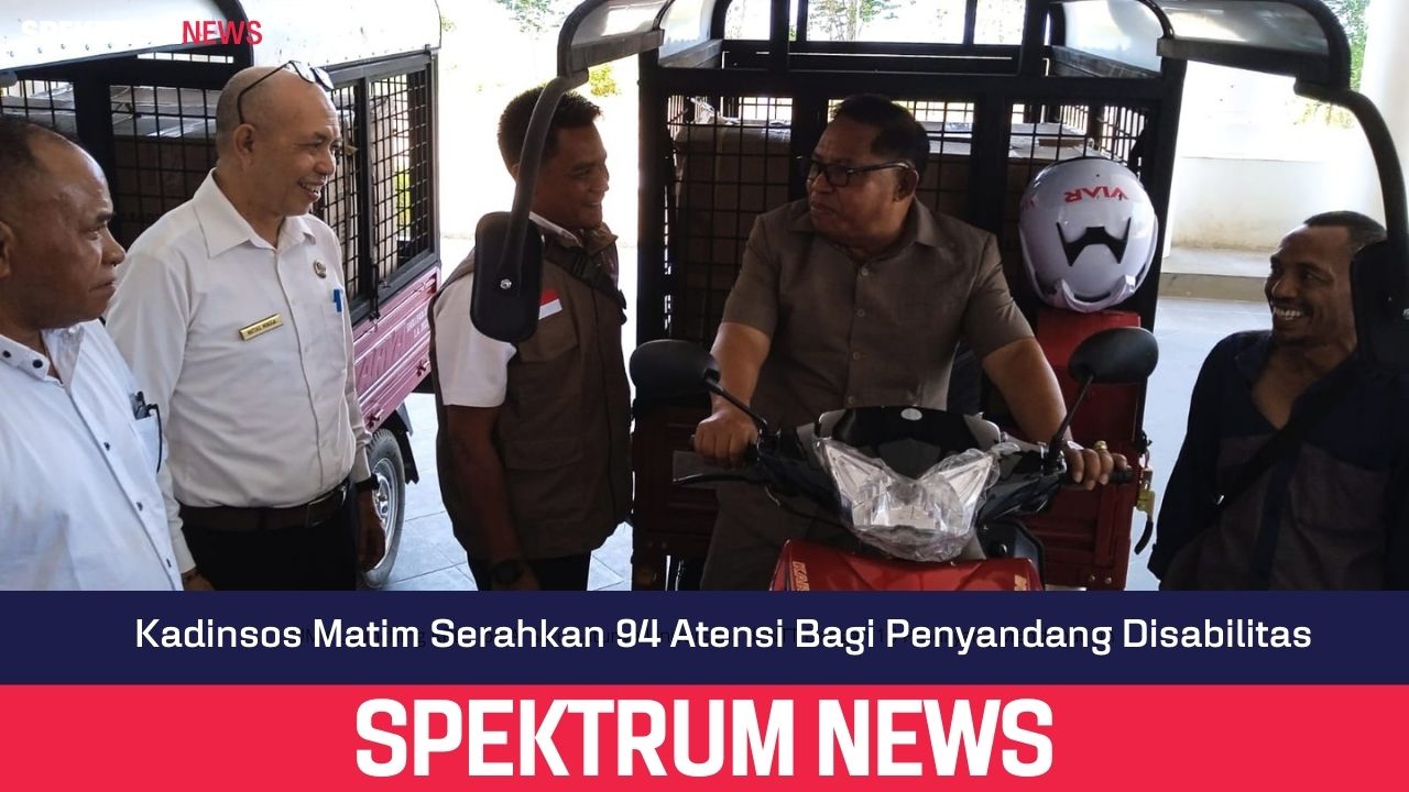 Kadinsos Matim Serahkan 94 Atensi Bagi Penyandang Disabilitas