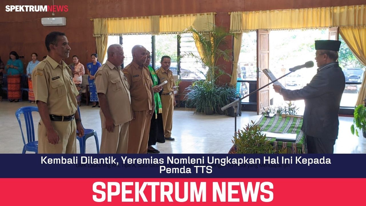 Kembali Dilantik, Yeremias Nomleni Ungkapkan Hal Ini Kepada Pemda TTS