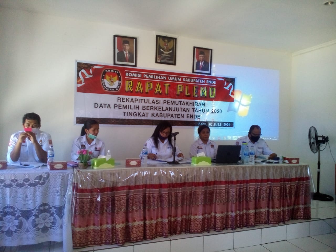 KPU Ende Gelar Rapat DPB, ada 170.183 Pemilih Per-Bulan Juni 2020