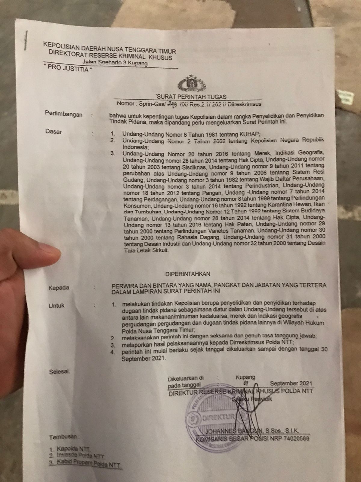 Diduga Ada Oknum Yang Peras Pedagang di Sikka, Manfaatkan  Surat  Ditreskrimsus Polda NTT