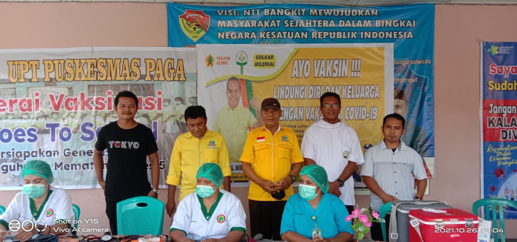 YTMI dan Partai Golkar Gelar Serbuan Vaksinasi Untuk Warga di Paga - Sikka