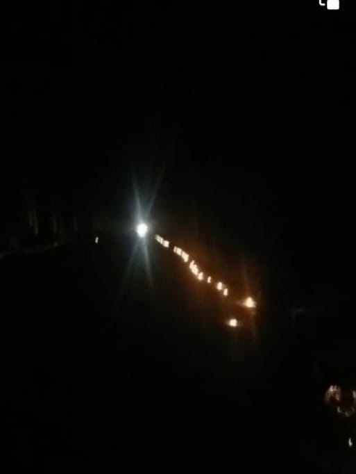 Jalur Nenuk Belu 2 Bulan Penerangan Jalan Mati Total,  7.000 Lilin Dinyalakan