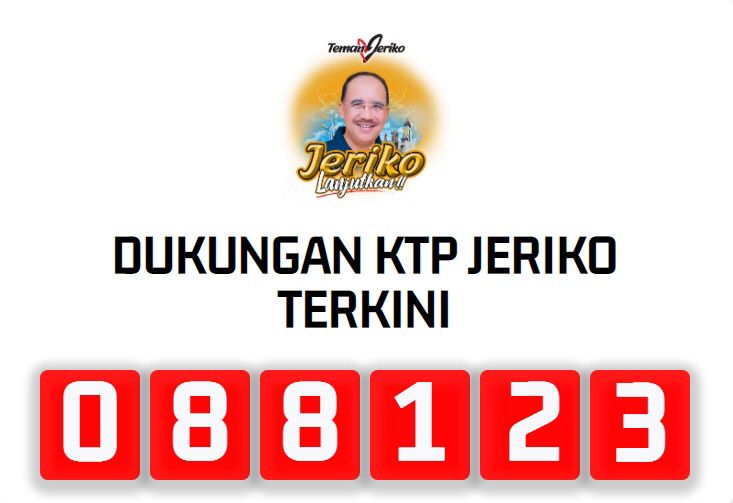Waw.. Tinggal 12 Ribu Capai Angka 100 Ribu KTP Untuk JERIKO. 