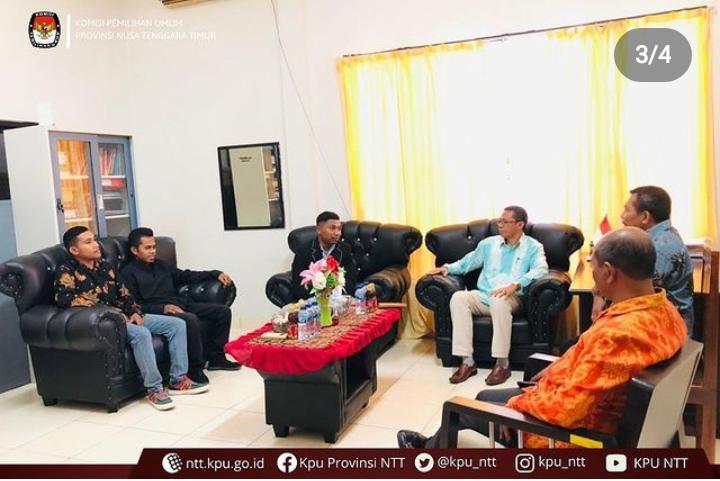  DPD Partai Mahasiswa Indonesia NTT Bersilaturahmi Ke KPU. Begini Maksudnya