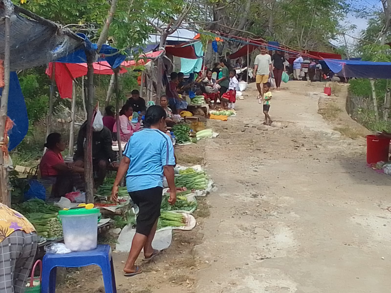 Kondisi pasar rakyat Tou Kotabaru Kabupaten Ende , sangat memprihatinkan