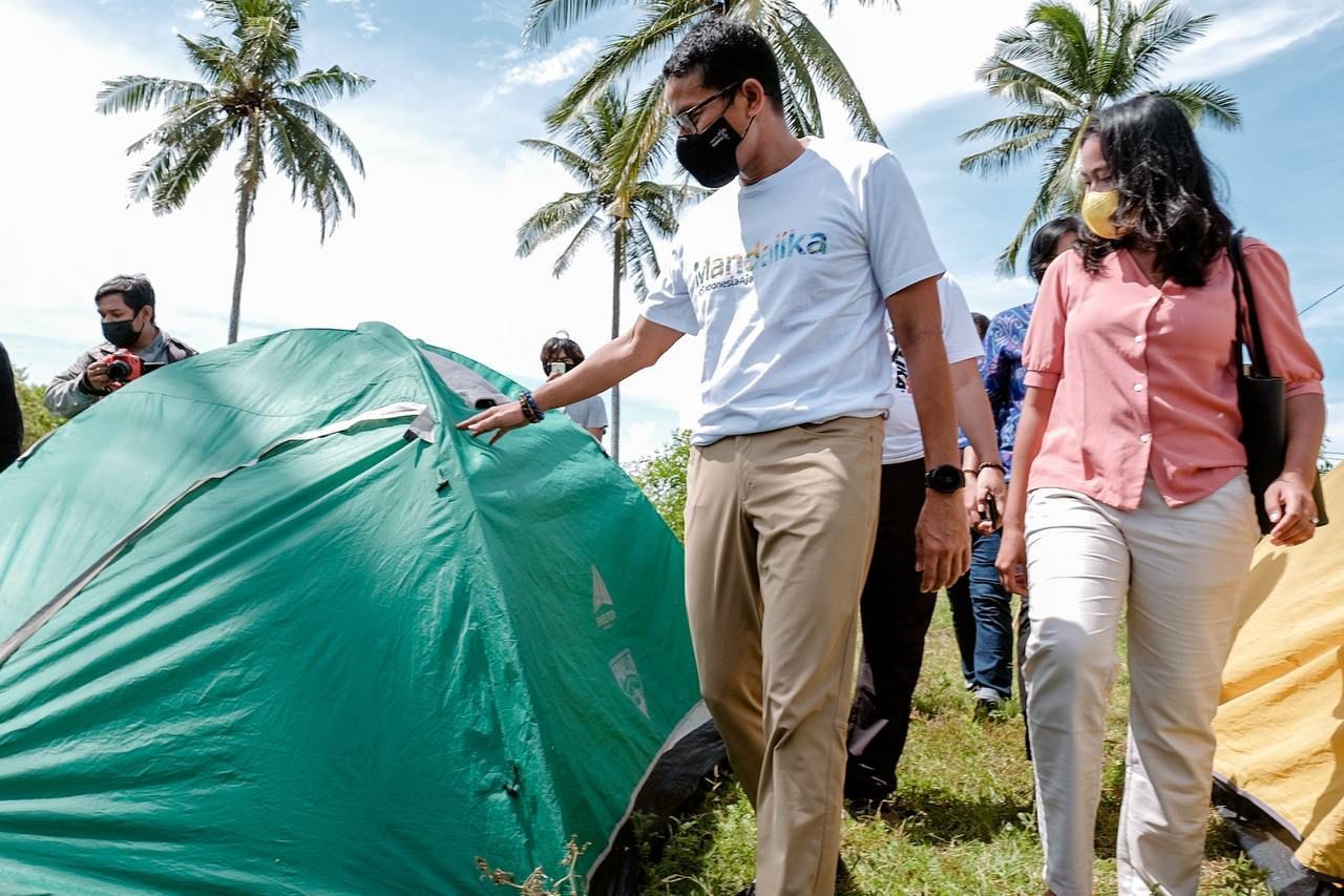 Menparekraf Tinjau Kesiapan Glamping Kelana di Kawasan Mandalika untuk Akomodasi MotoGP 2022