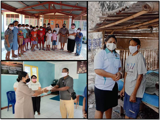 Anjangsana ke Panti Asuhan Katolik, GBI dan GSJA, Majelis Klasis & KNPI Bantu Masker