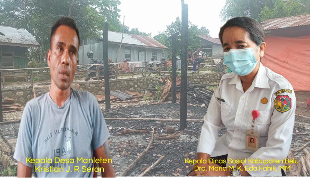 Lambat Laporan Desa Ke Dinsos Belu, Korban Kebakaran di Manleten Terlantar