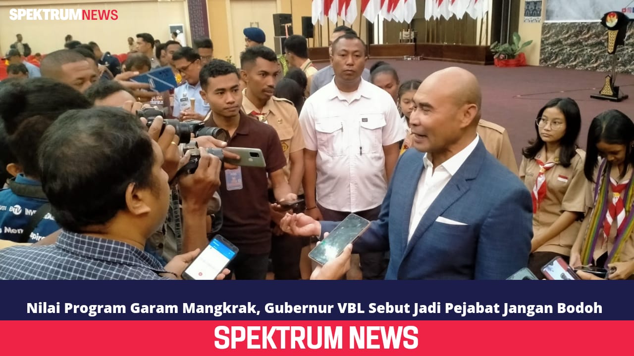 Oknum Pejabat Nilai Program Garam Mangkrak, Gubernur VBL Sebut Jadi Pejabat Jangan Bodoh 